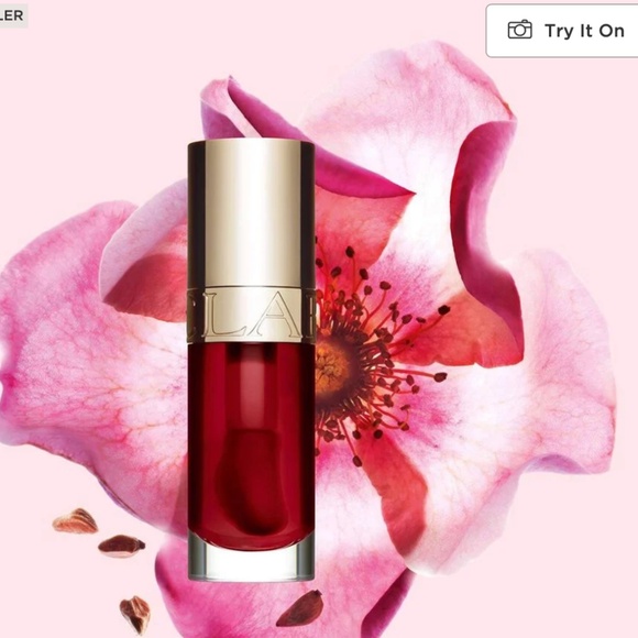 CLARINS...Lip Comfort Oil - Tinted Lip Oil-  03 Cherry 🍒🌸 - Picture 1 of 10